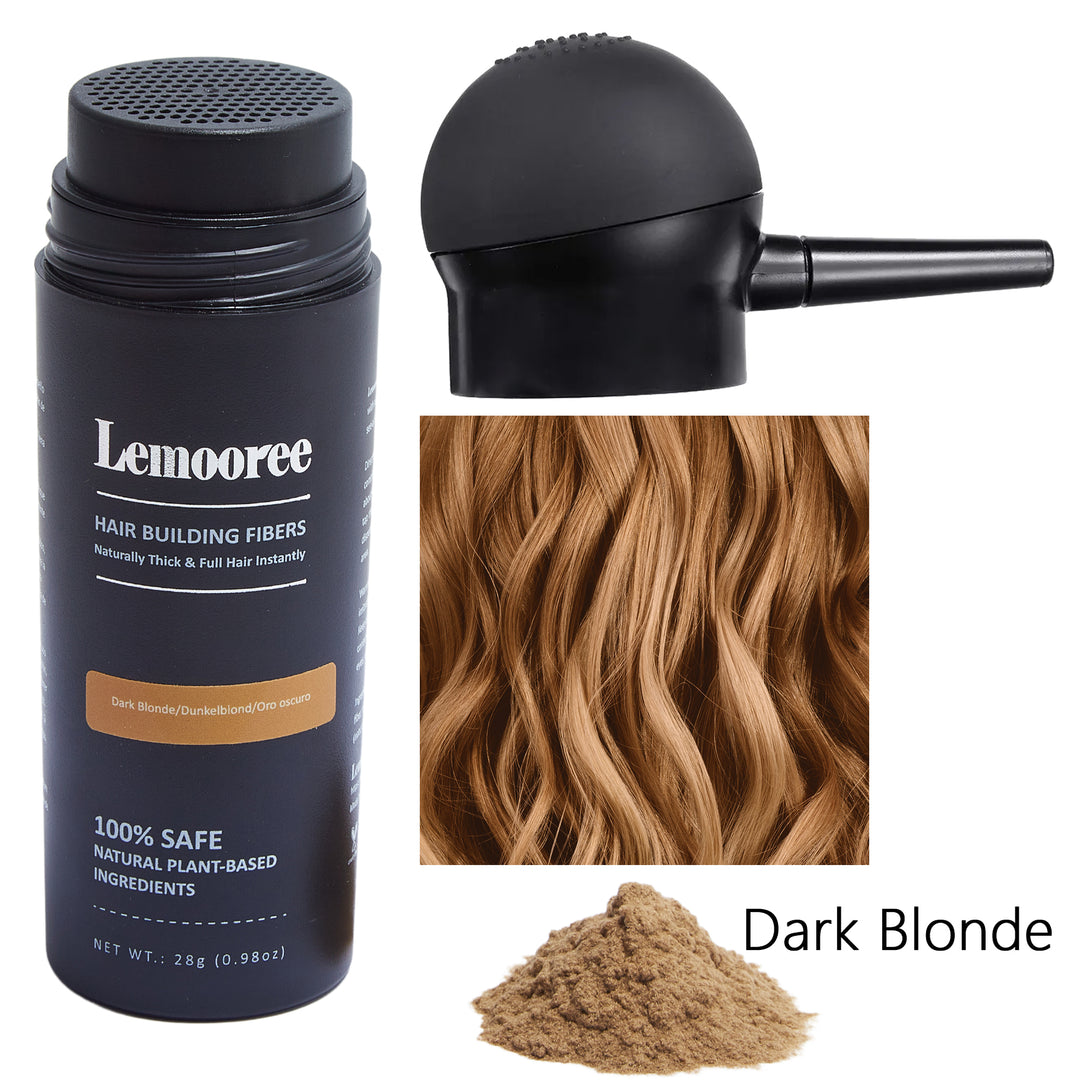 Hair Fibers Applicator + Hair Building Fibers 28 Gram, Spray Applicator Pump Set (Dark Blonde)