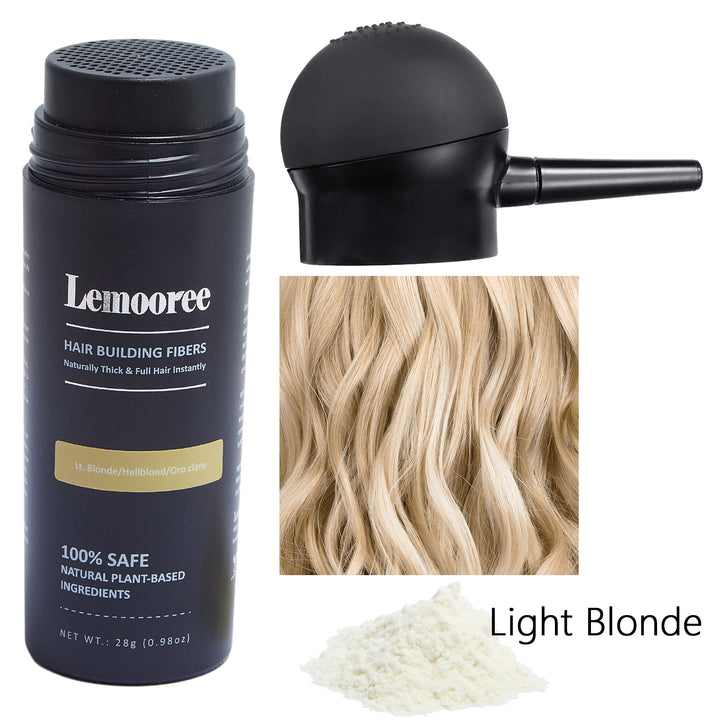 Hair Fibers Applicator + Hair Building Fibers 28 Gram, Spray Applicator Pump Set (Light Blonde)