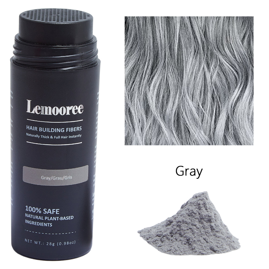 Lemooree Hair Building Fibers, Gray