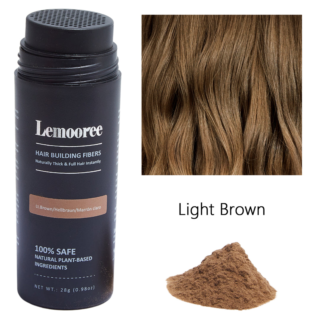Lemooree Hair Building Fibers, Light Brown
