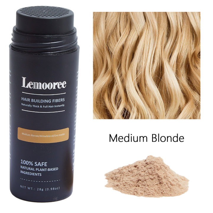 Lemooree Hair Building Fibers, Medium Blonde